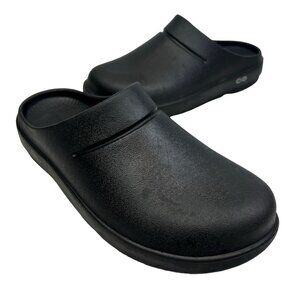 Oofos OOcloog Womens Black Casual Slip On Recovery Rubber Clogs sz 9
